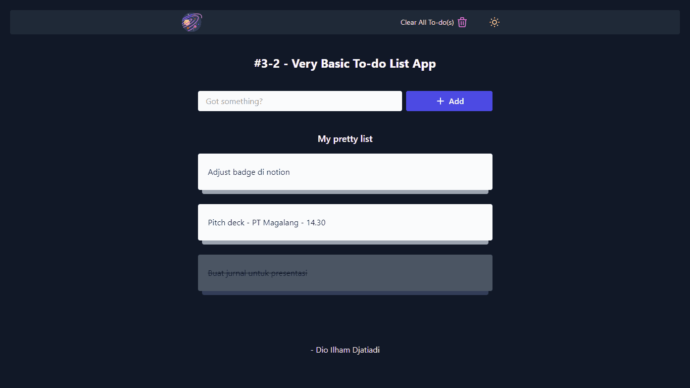 Very Basic To-do App - JS Drill project cover